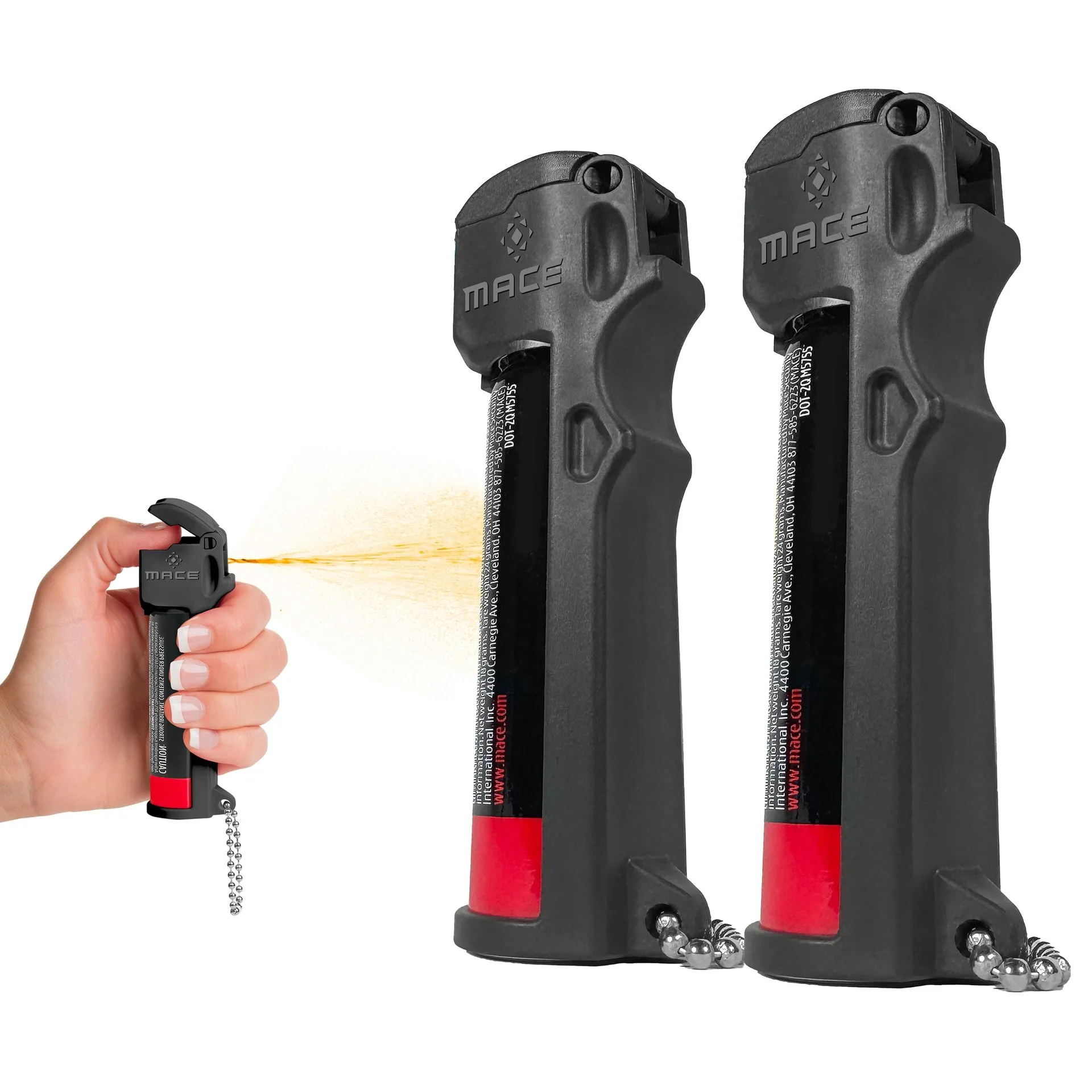 Mace 2-Pak Personlig Pepperspray - Svart