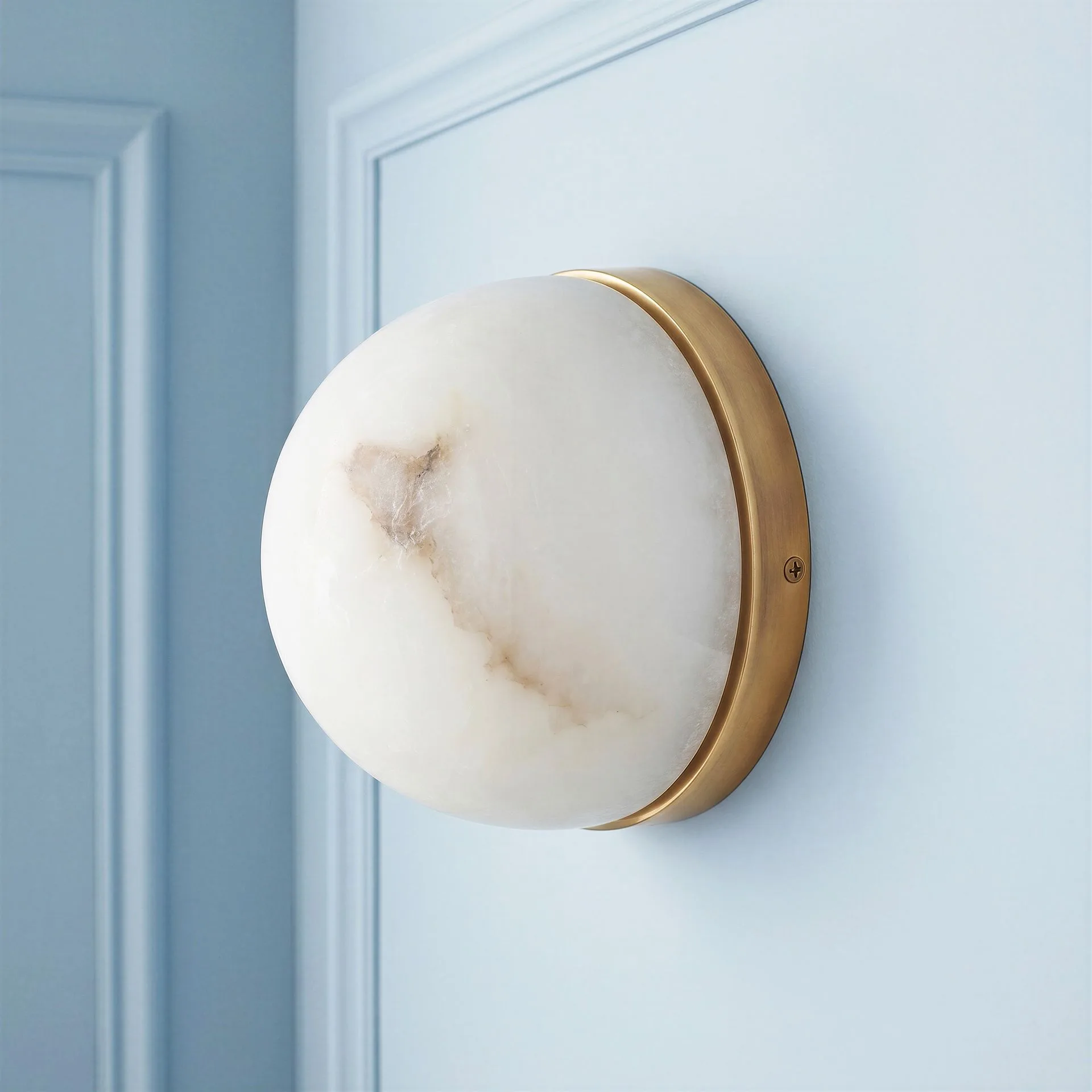 IP65 Eastwood wall light in alabaster