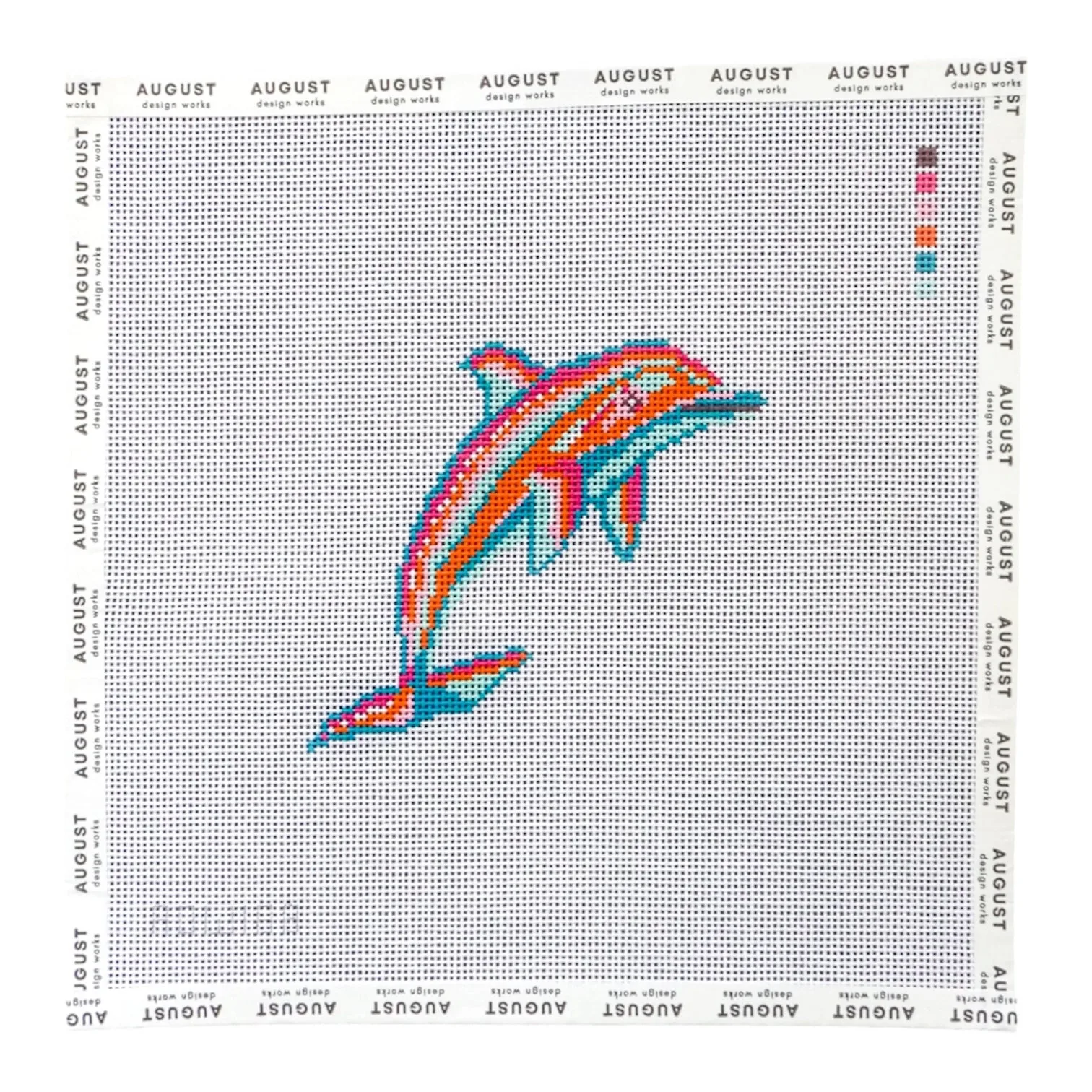 Sea Creature Needlepoint Canvas Guide: Dolphin, Starfish, Sea Lion