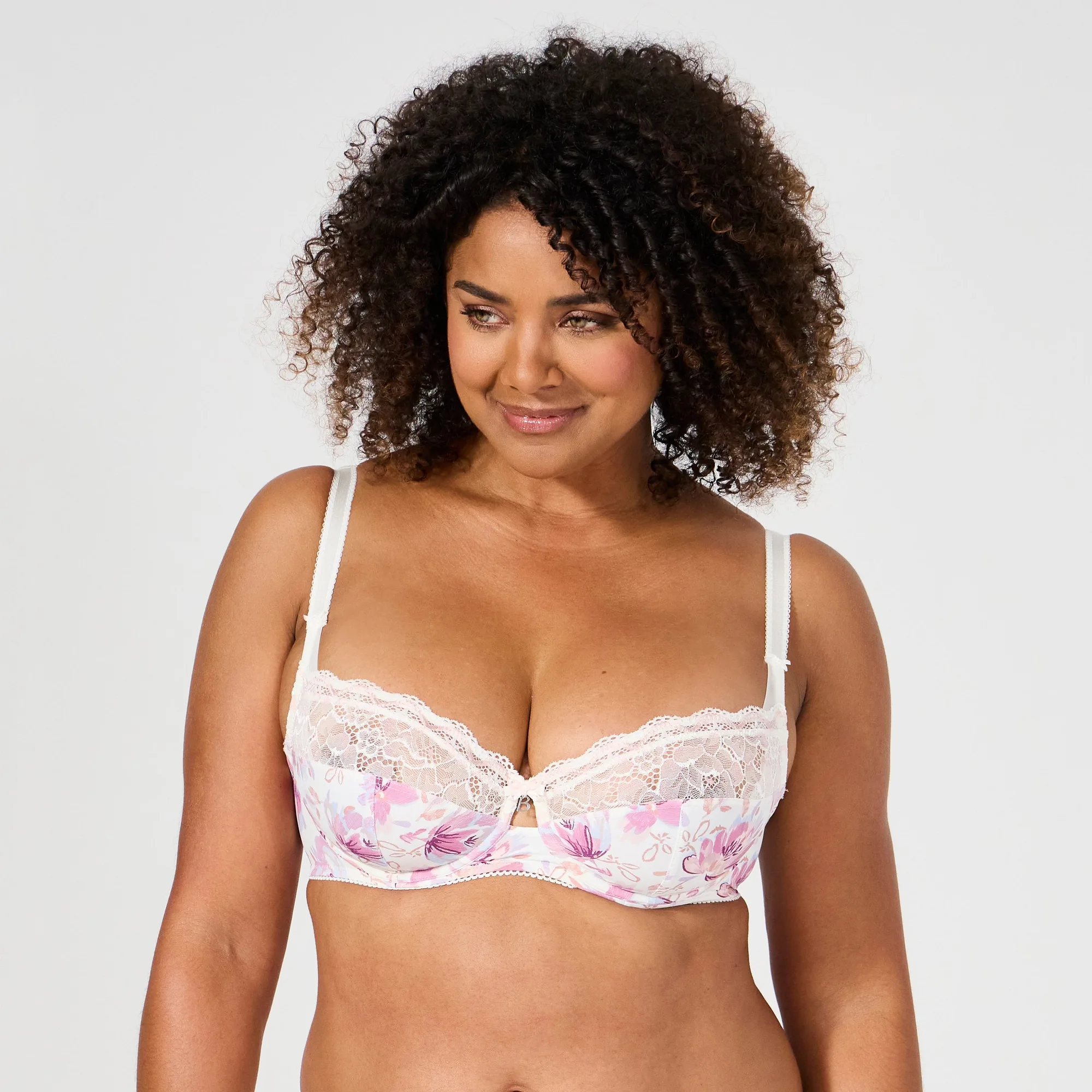 Soutien-gorge emboîtant ivoire fleurs Luccia Twist