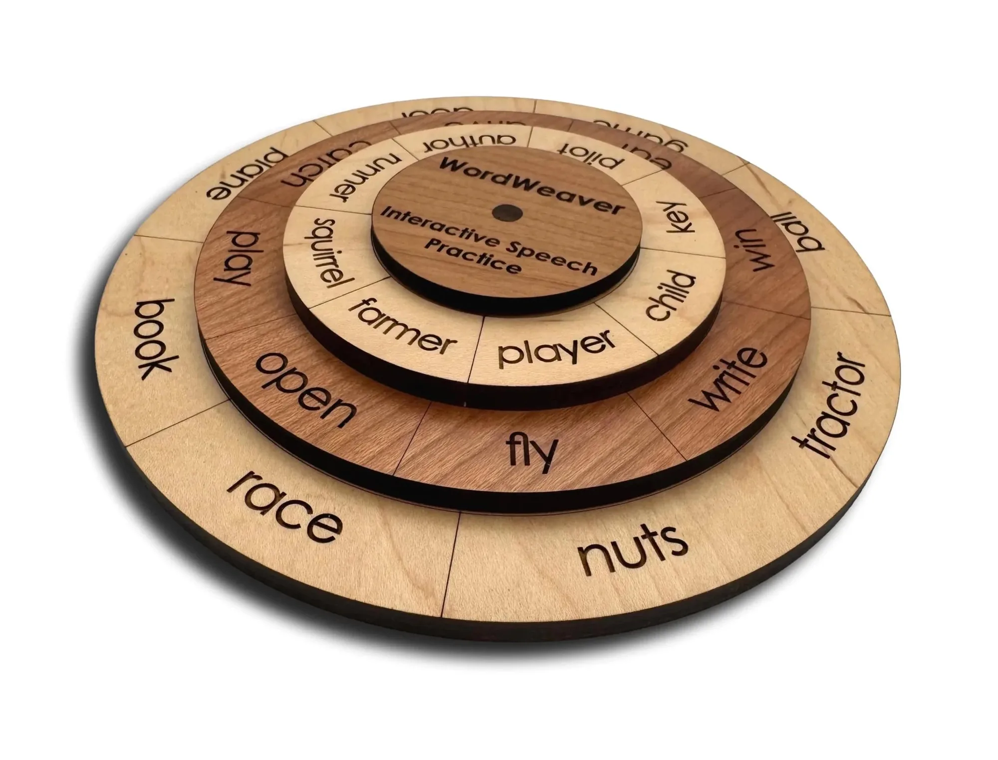 WordWeaver Sentence Building Wheel | Wooden Language Activity for Adults