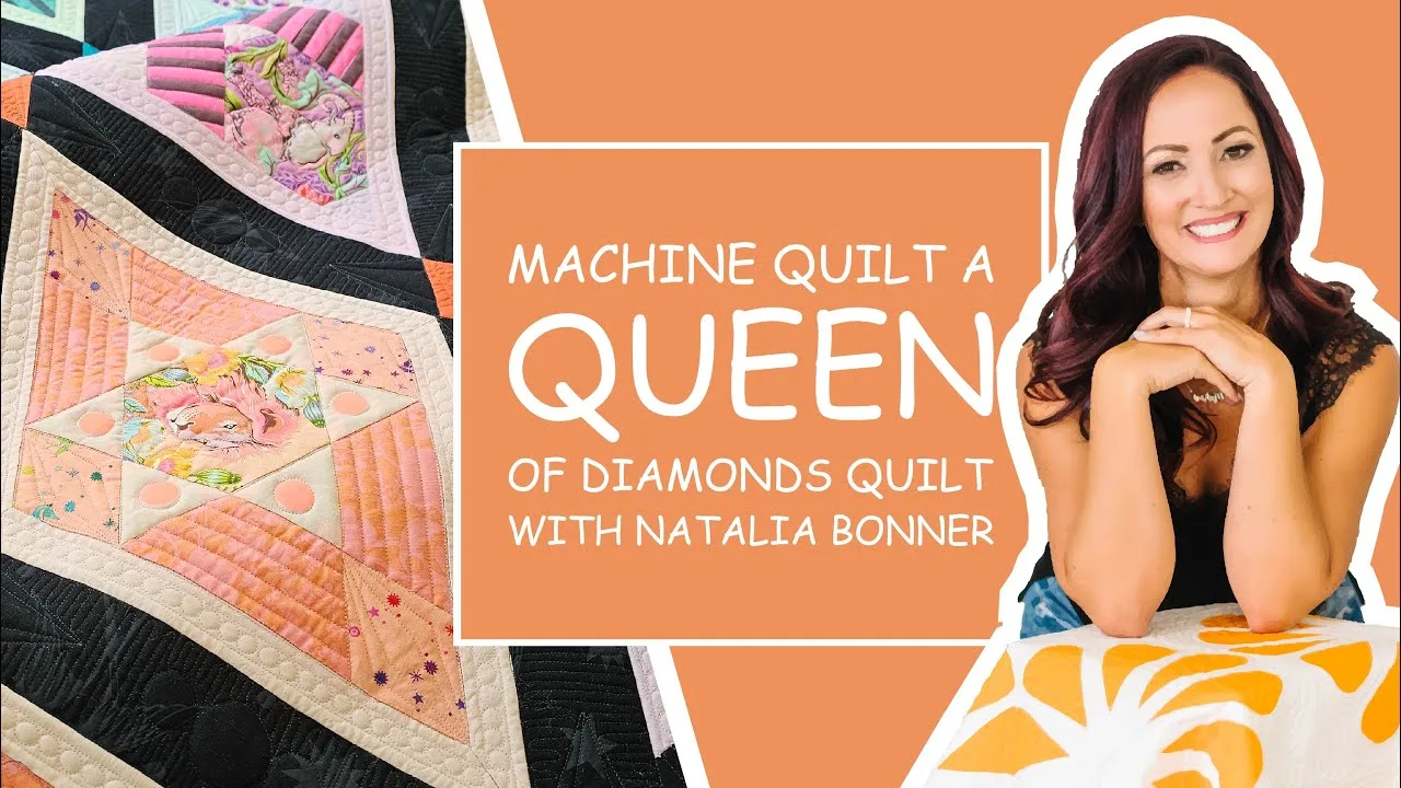 Acolchar a máquina una colcha Queen of Diamonds con Natalia Bonner