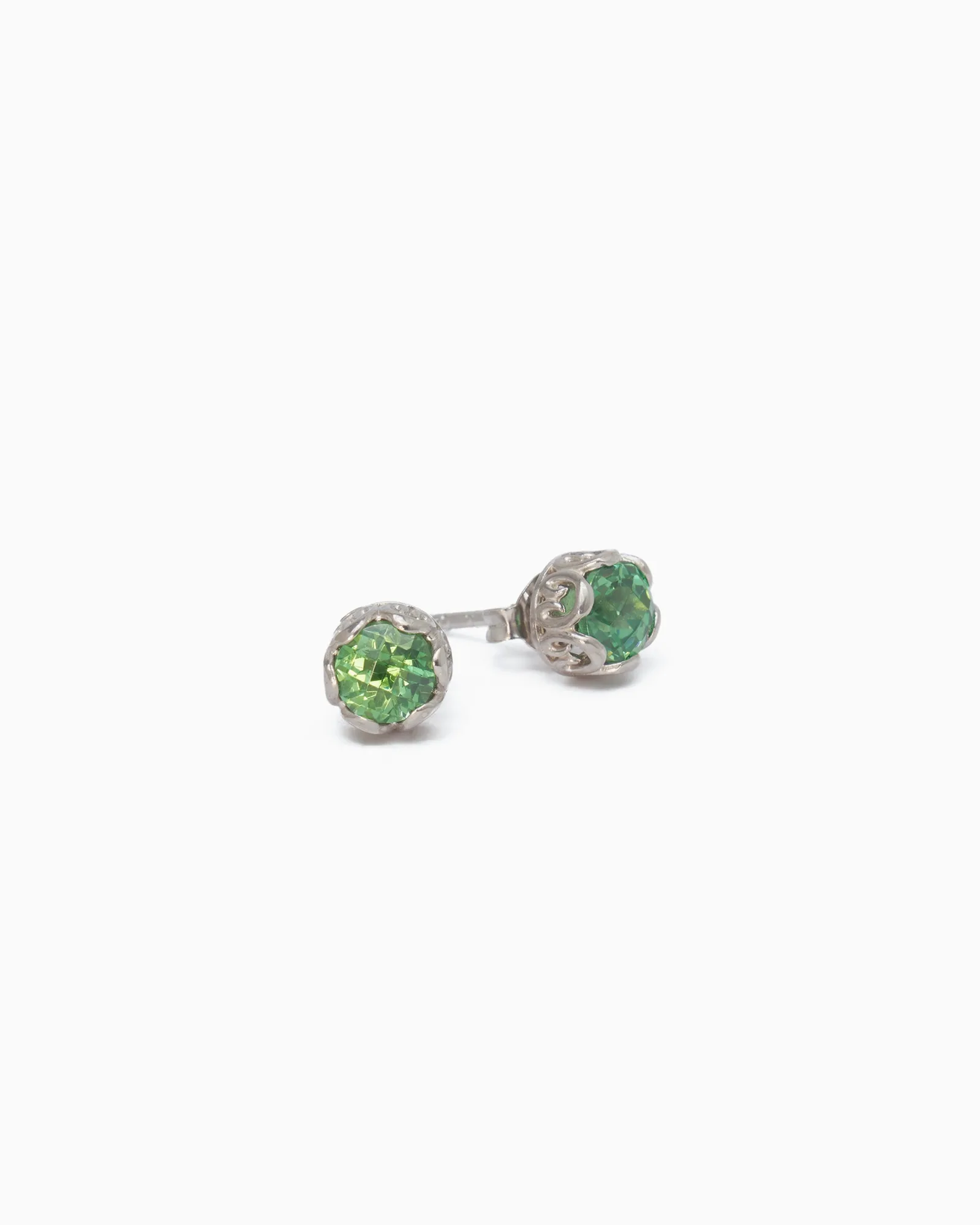 Puces d'oreilles Princess Petroglyph - Zircon vert