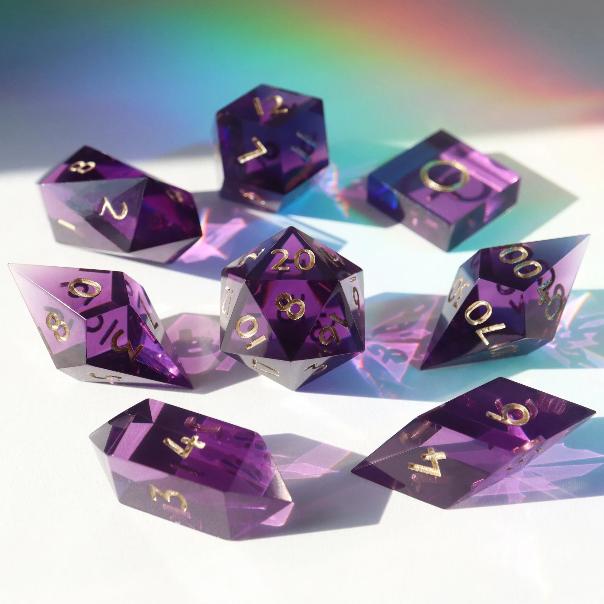 Amethyst 8 pc Crystal Set