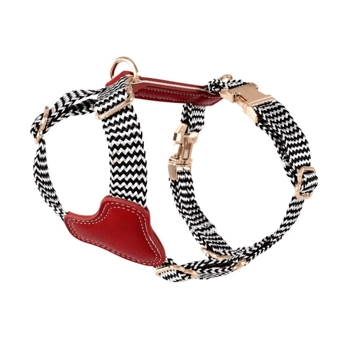 Luxury Leather & Fabric Dog Harness