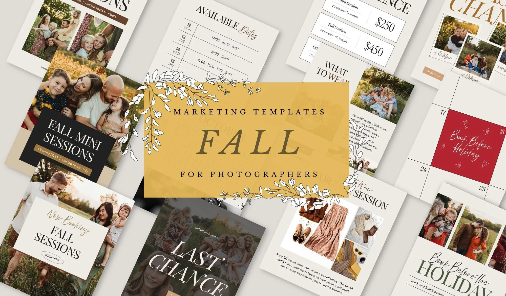 Herbst-Canva-Marketing-Bundle mit Preisübersicht