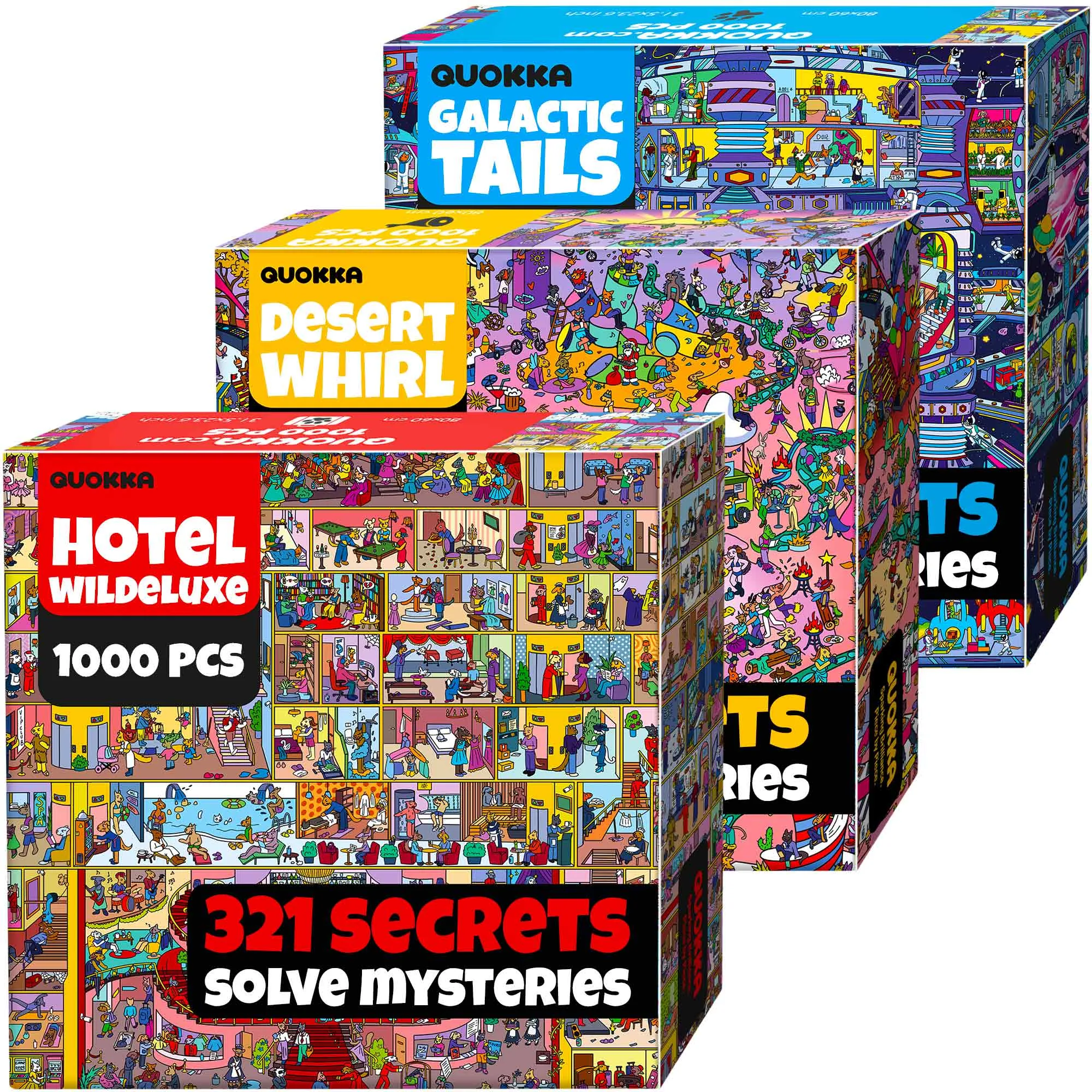 1000-Teile-Puzzle für Erwachsene mit versteckten Geheimnissen