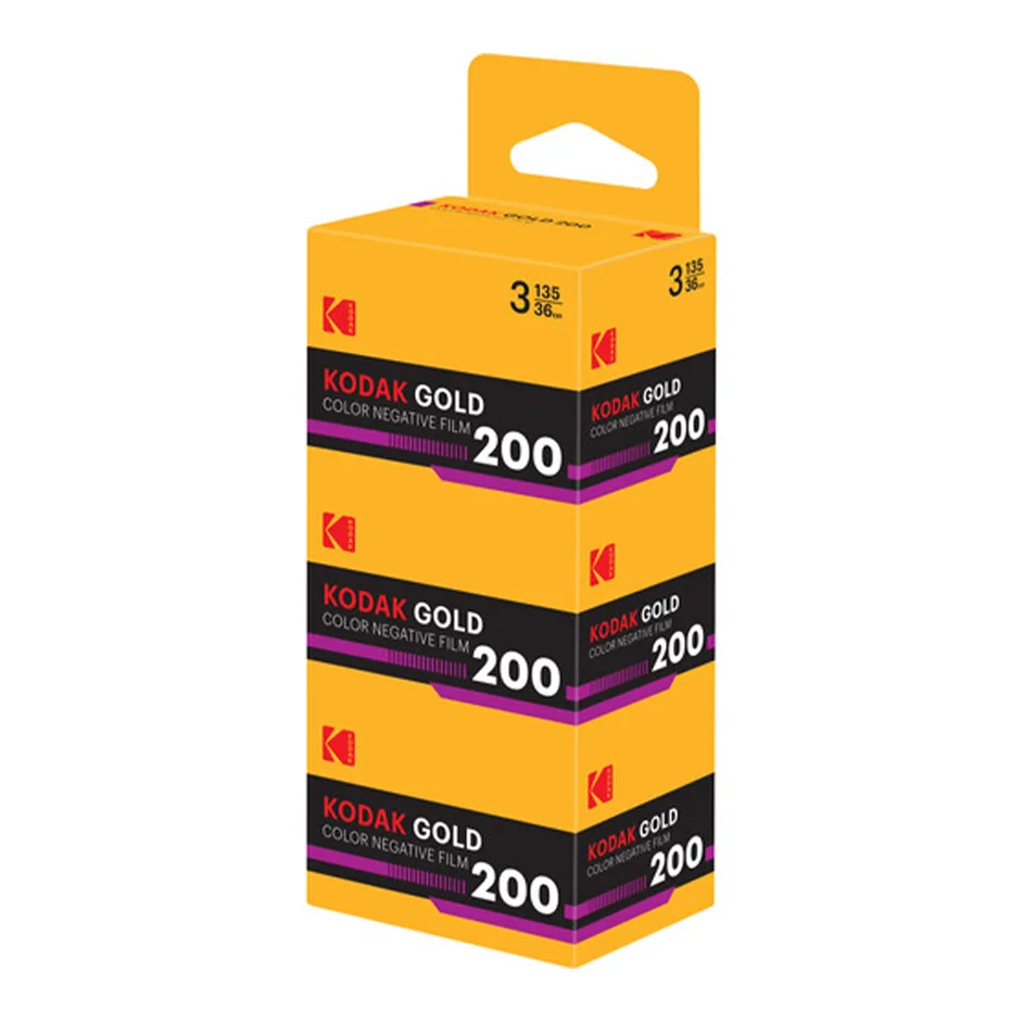 Kodak GOLD 200 Color Negative Film - 3-Pack, 35mm Roll Film, 36 Exposures (ISO 200)