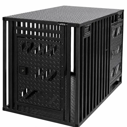Powder Coated Double Door Full Vent Dog Crate (Front/Side)