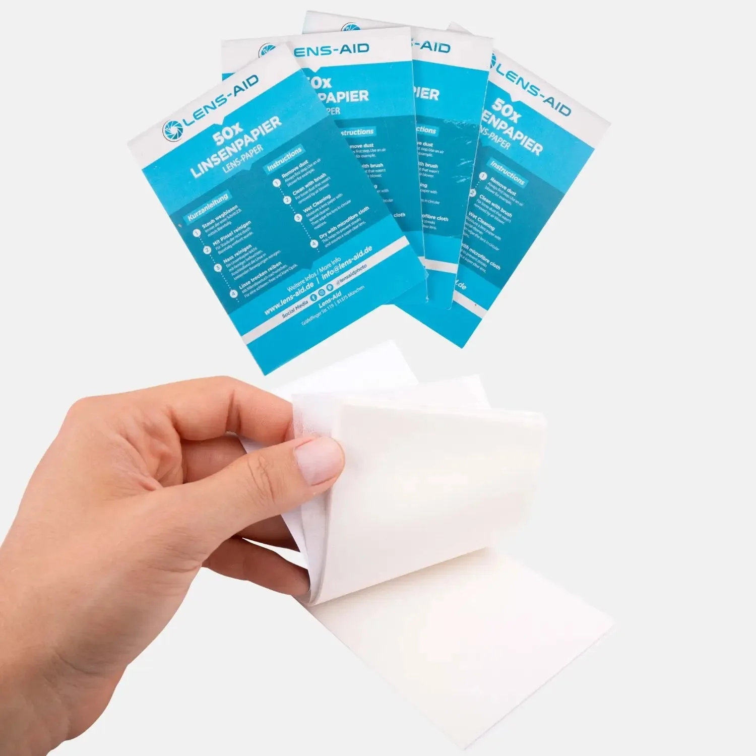 Linsenpapier 200 Blatt – reißfest für Objektiv & Filter