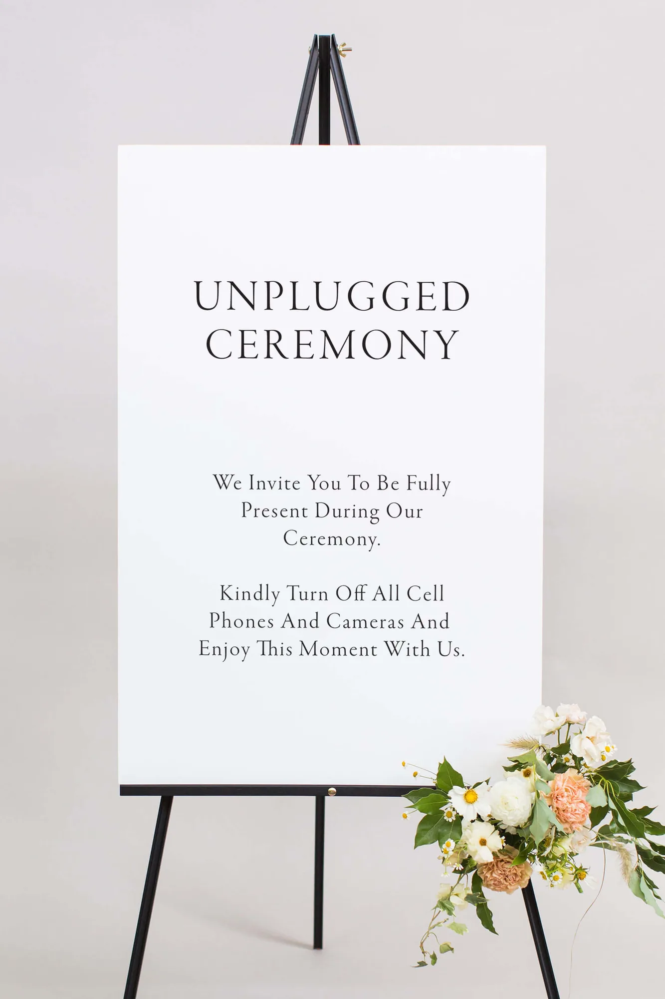 Unplugged Wedding Ceremony Sign | The Lauren