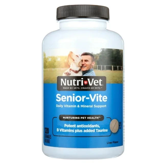 Nutri-Vet Senior-Vite Comprimidos masticables vitamínicos para perros 120 uds.