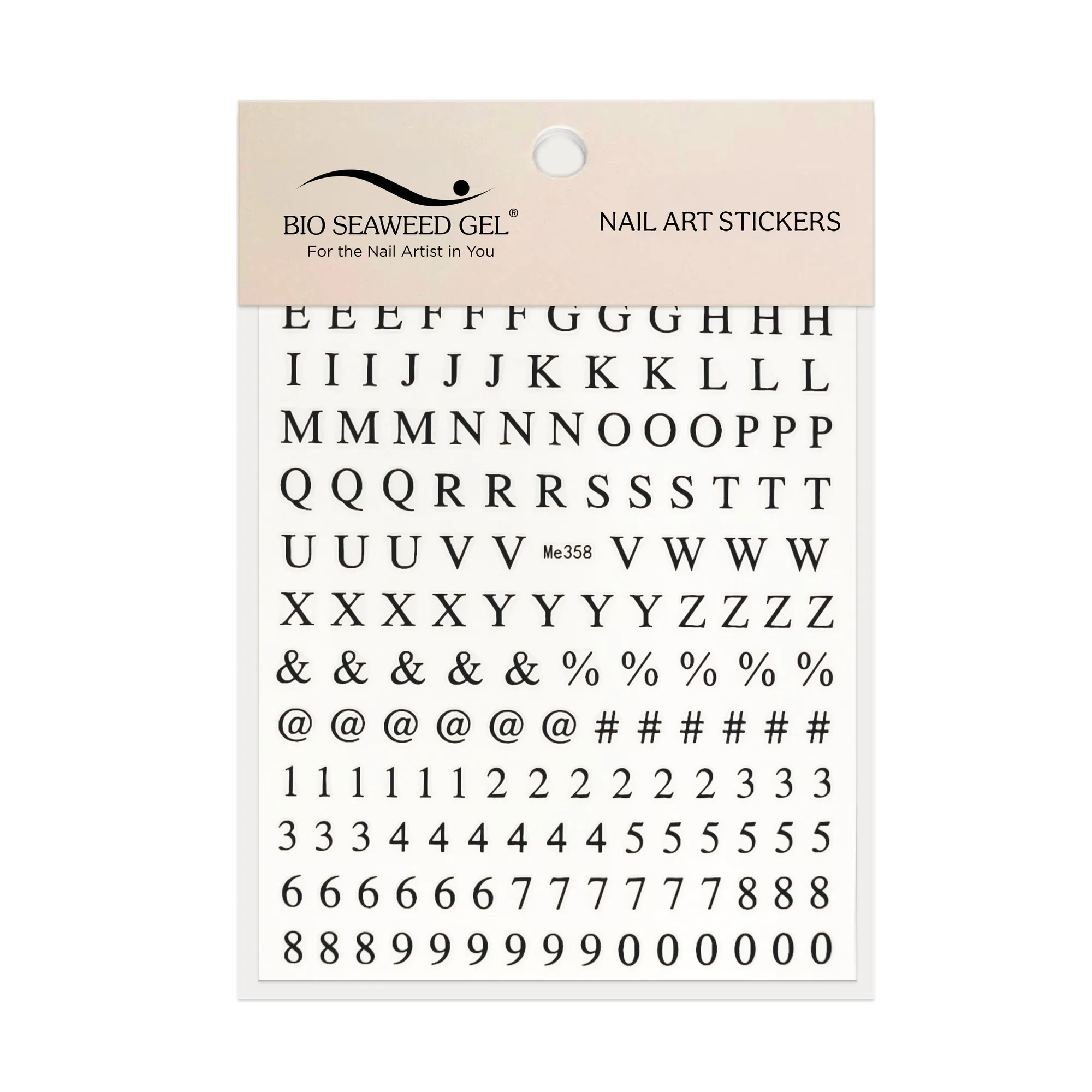 Pegatinas de Arte de Uñas con Letras y Números Romanos