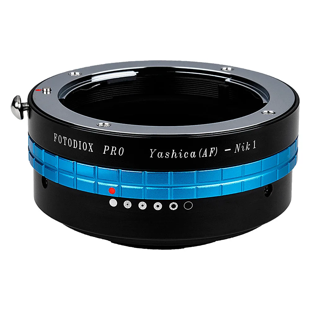 Fotodiox Pro 렌즈 어댑터 (조리개 제어 다이얼 내장) - Yashica 230 AF SLR 렌즈를 Nikon 1-시리즈 미러리스 카메라에 호환