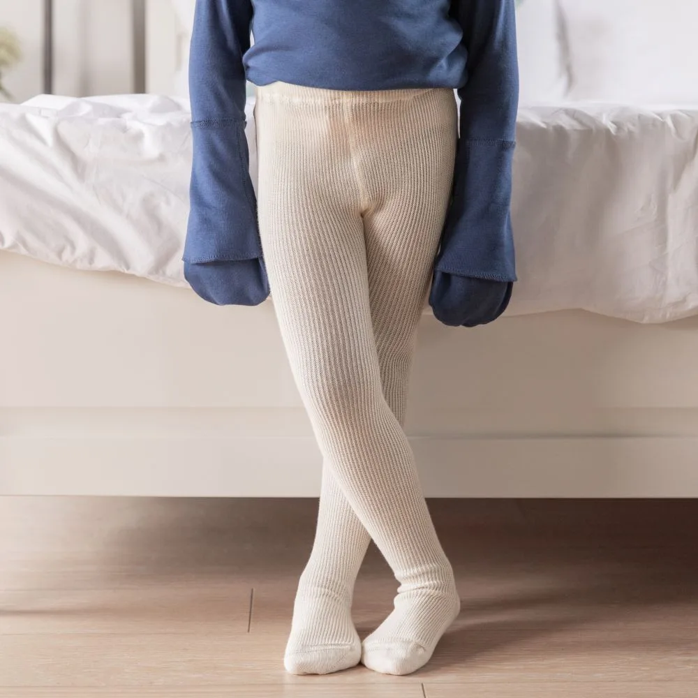 Kids Ribbed Tights - 100% Organic Cotton