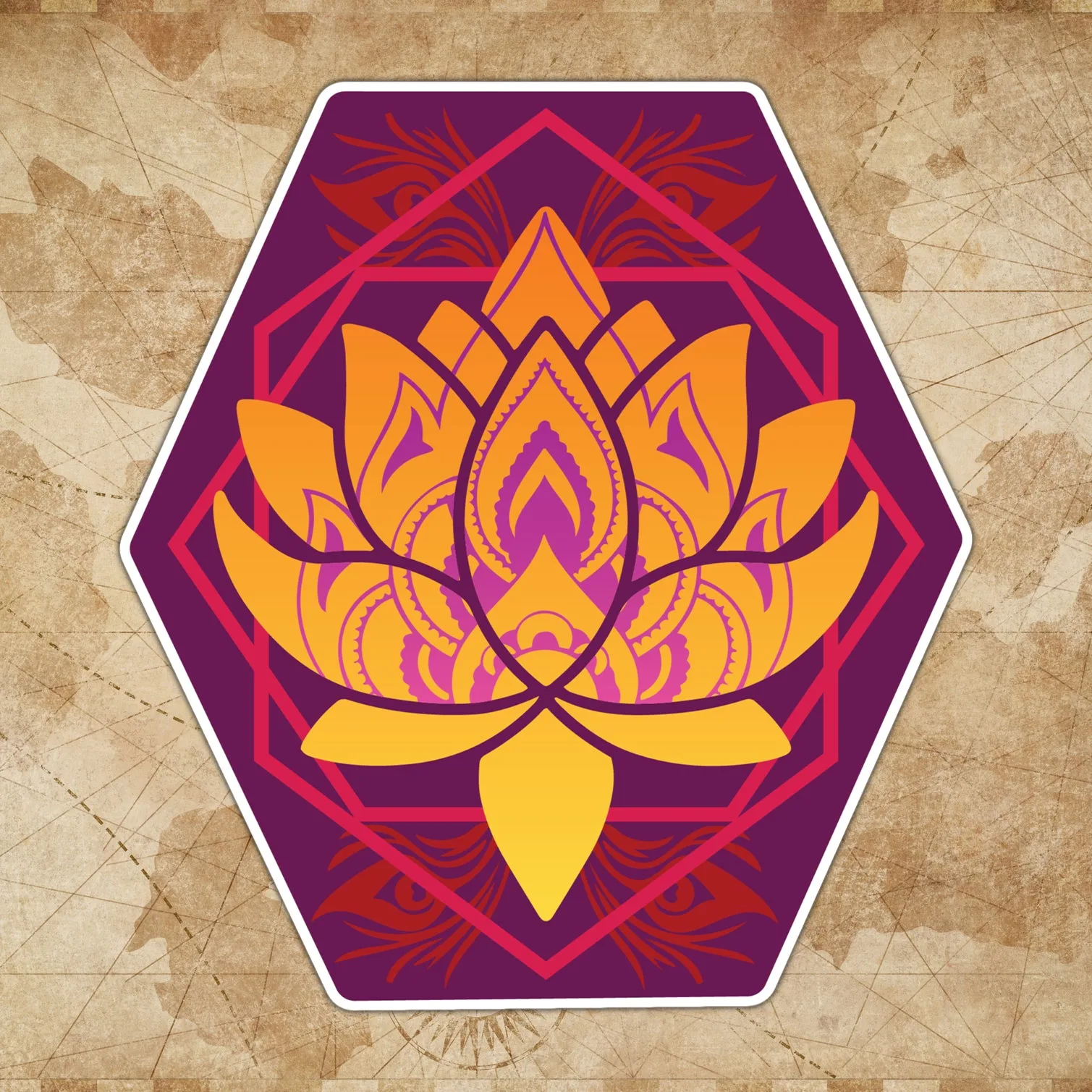 Indian Sticker - Dice Around the World Collection