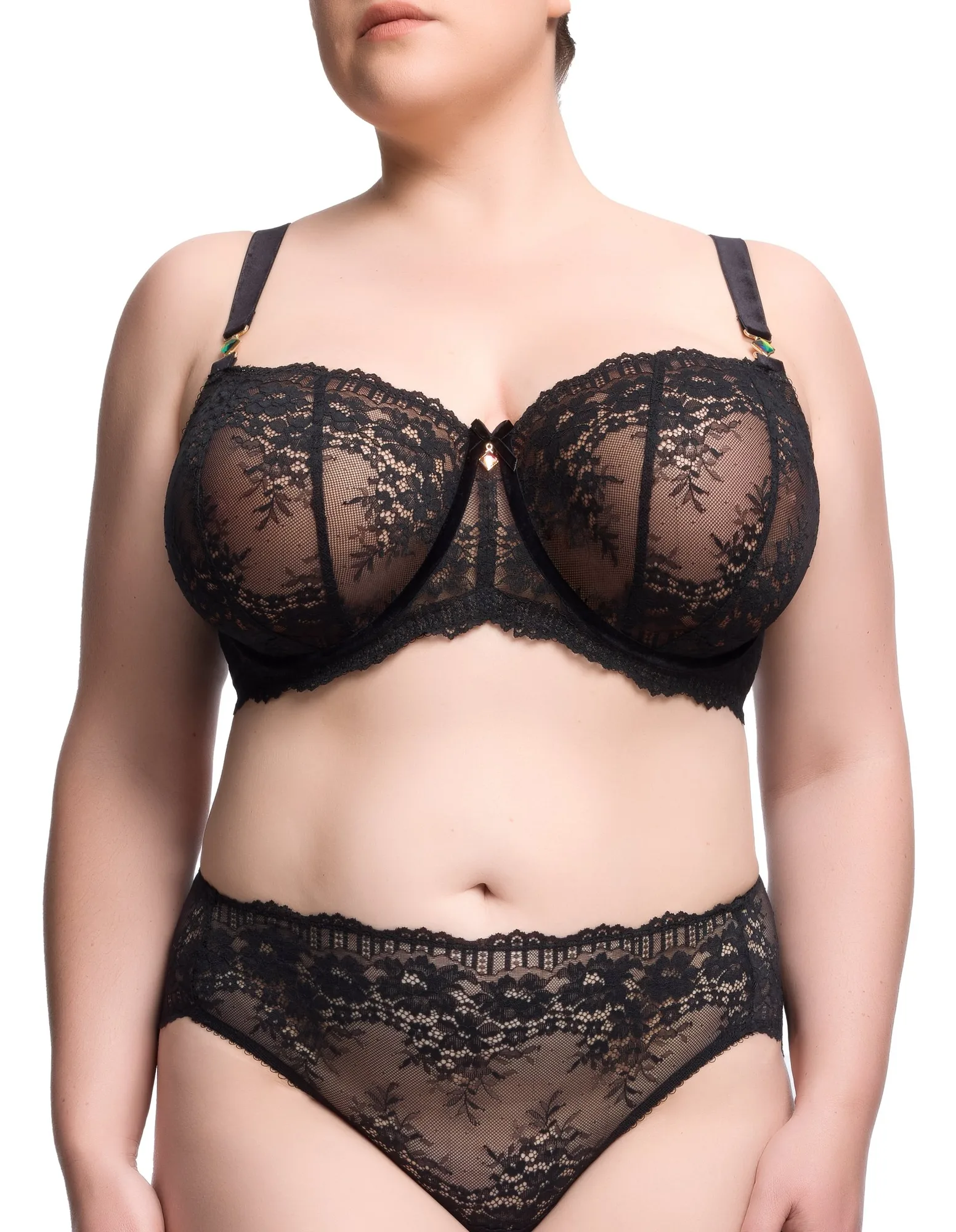 Sujetador Floradora Curve con aros - Negro
