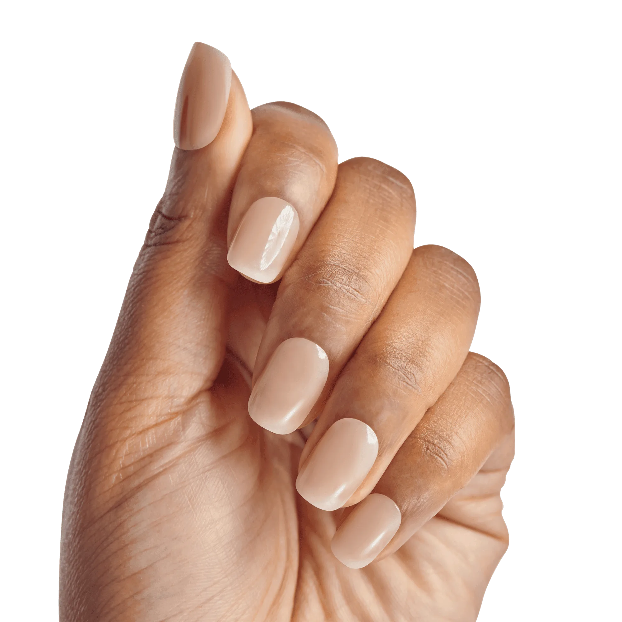 Kiss Salon Acrylic French Nude Press On Glue Nails - Chic Beats