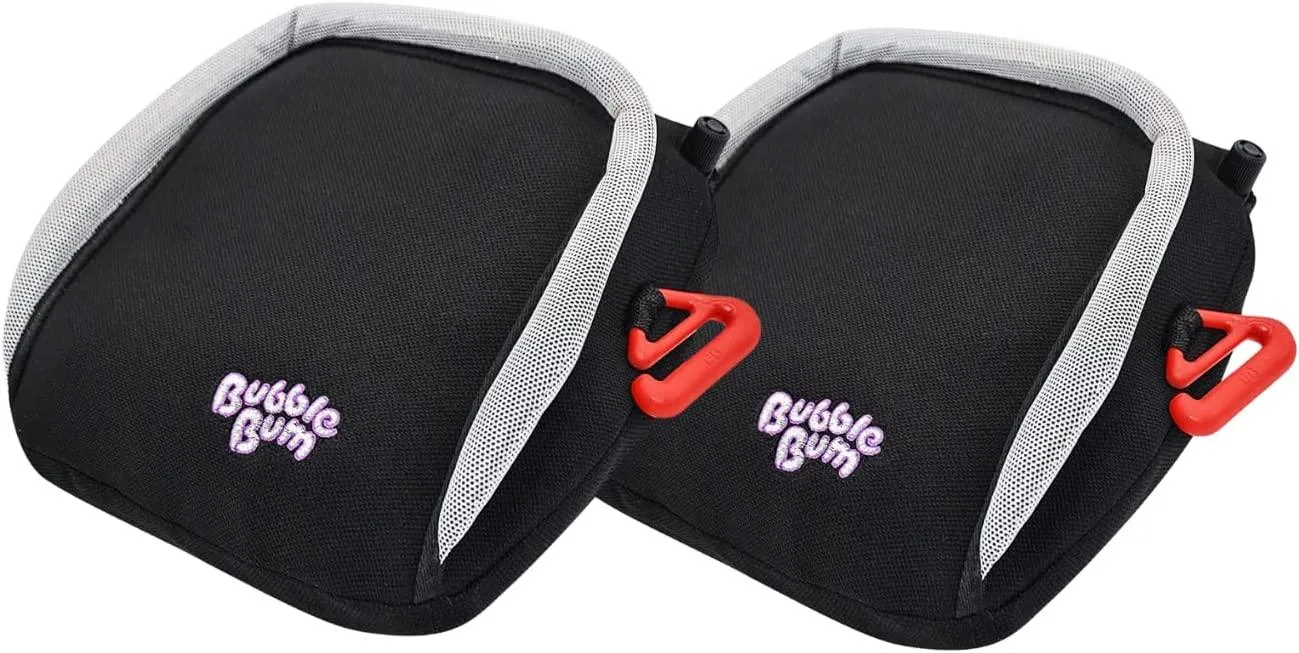 BubbleBum Inflatable Car Booster Seat- Travel Car Seat- Black Twin Pack