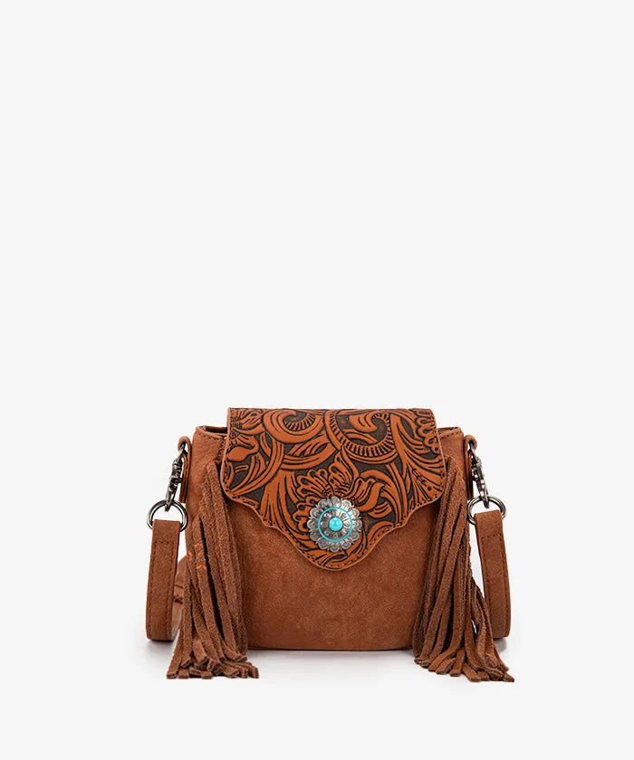 Montana West Fringe Muse Flap Crossbody Purse
