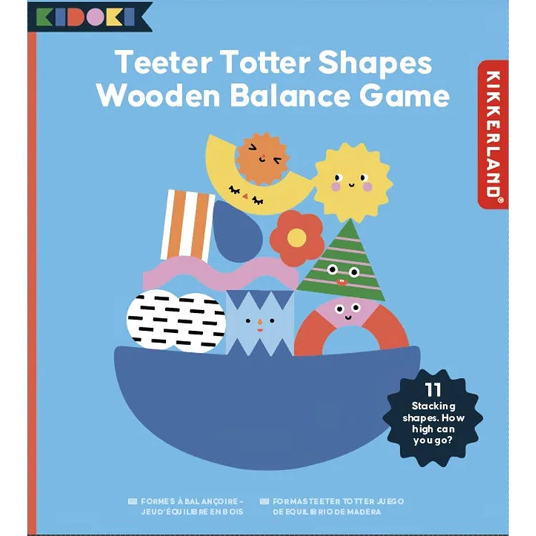 Kidoki Teeter Totter Shapes Wooden Balance Game: A Fun Educational Toy for Kids