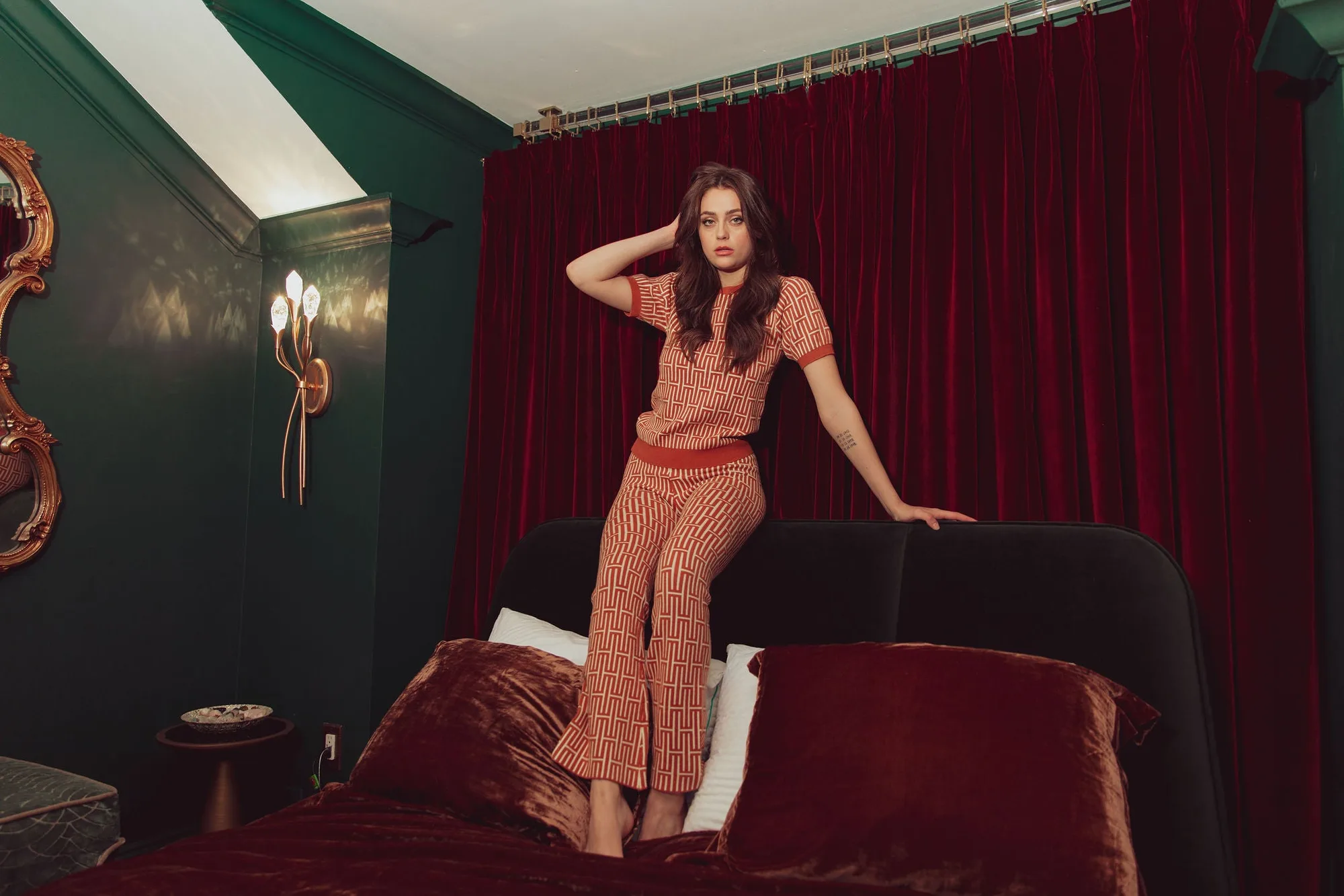 Entretien d'un haut lounge en maille jacquard