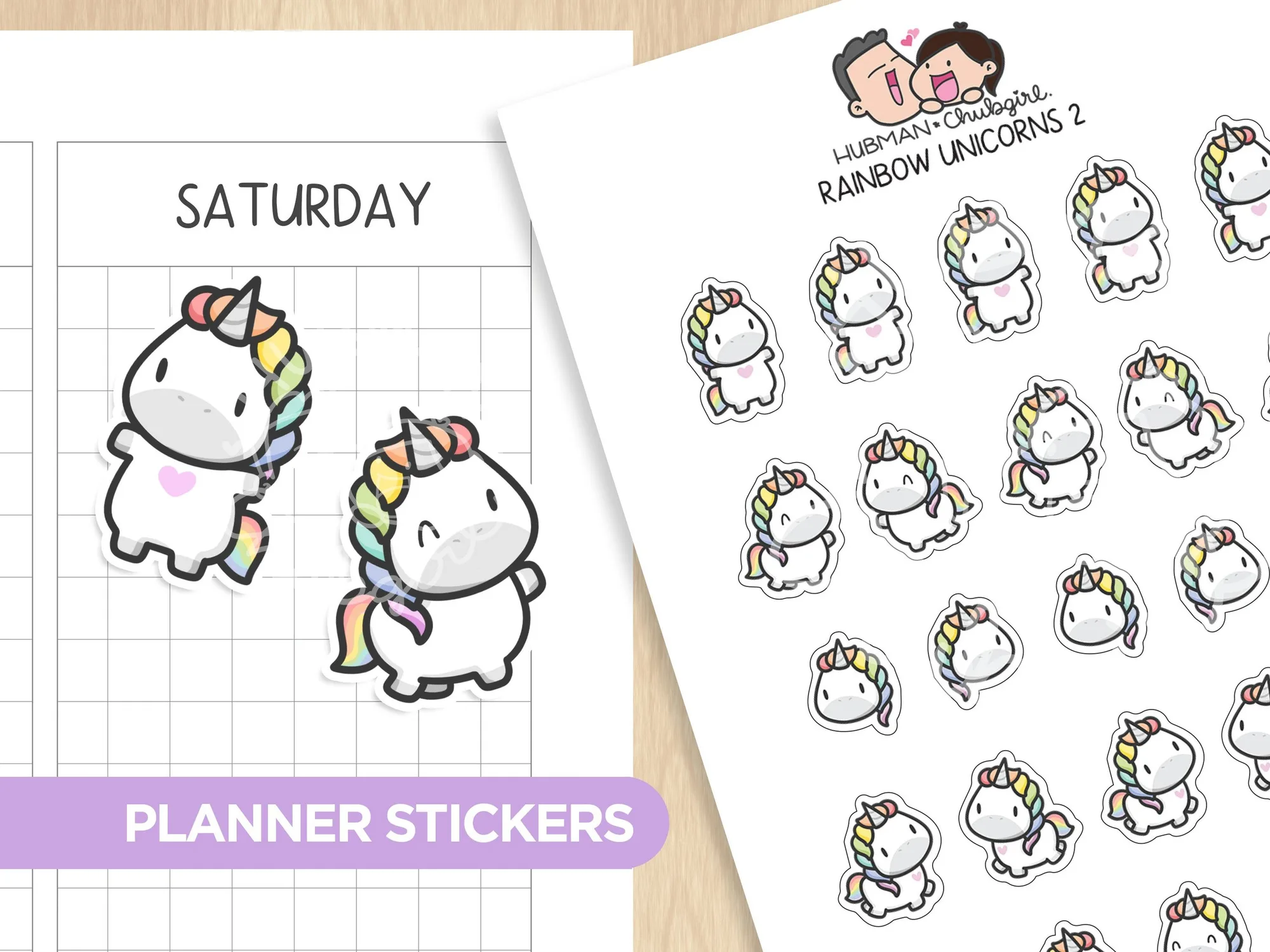 Unicorns 2 Planner Stickers