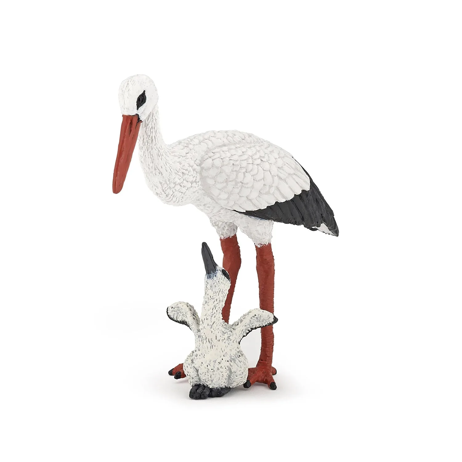 Figur Storch mit Jungem