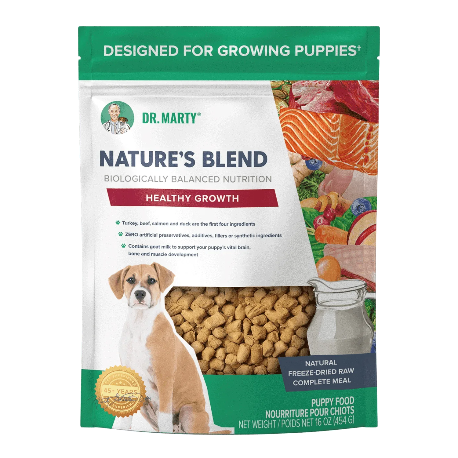 Cibo liofilizzato Dr. Marty Nature's Blend per cuccioli: primo sguardo