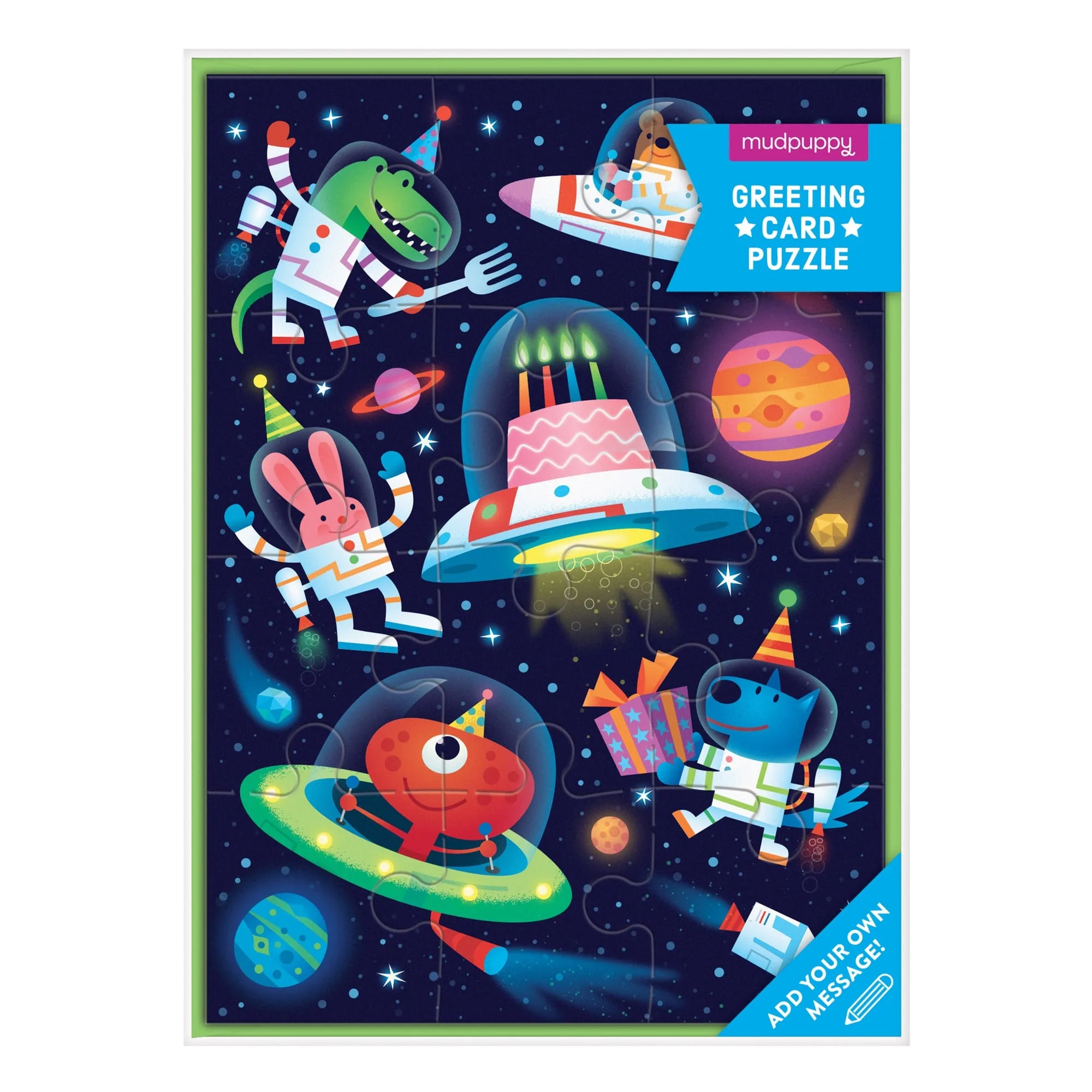 Puzzle carte de vœux Fête cosmique