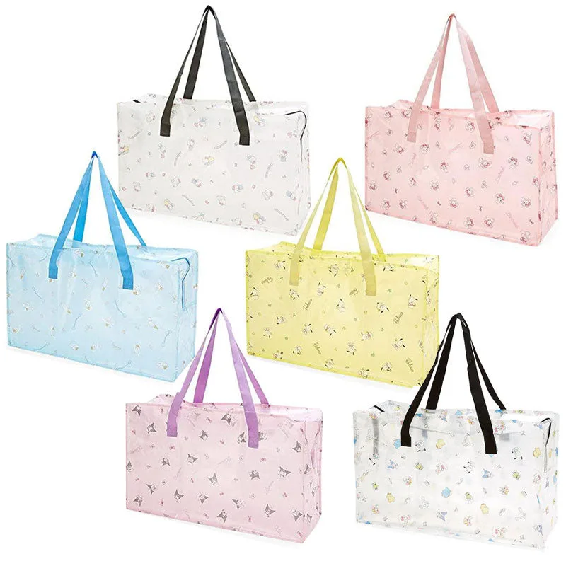 حقيبة قماش مشمع كبيرة بسحاب من Sanrio