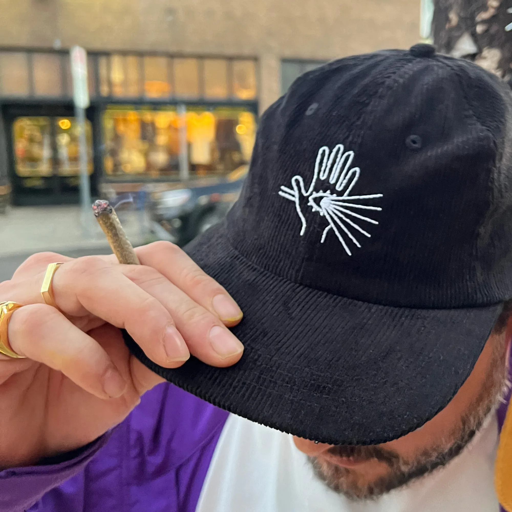 Lightworker Black Corduroy Hat