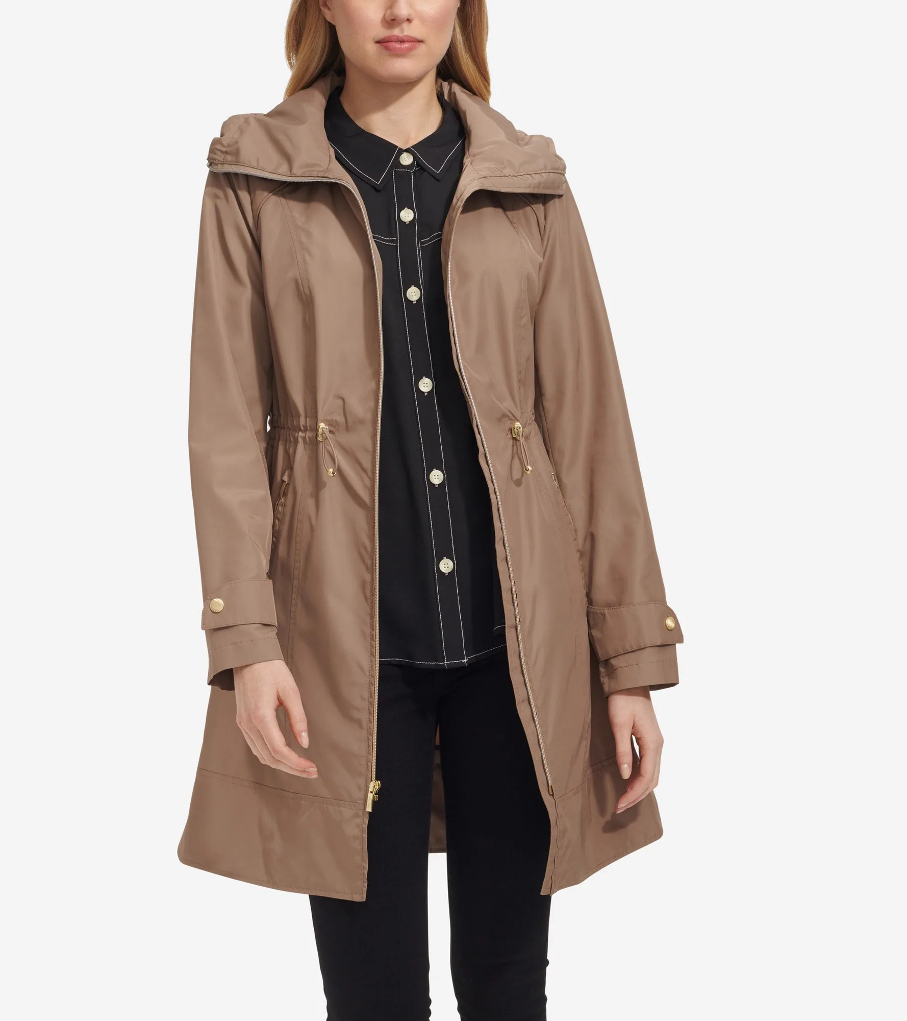Casaco de chuva dobrável feminino