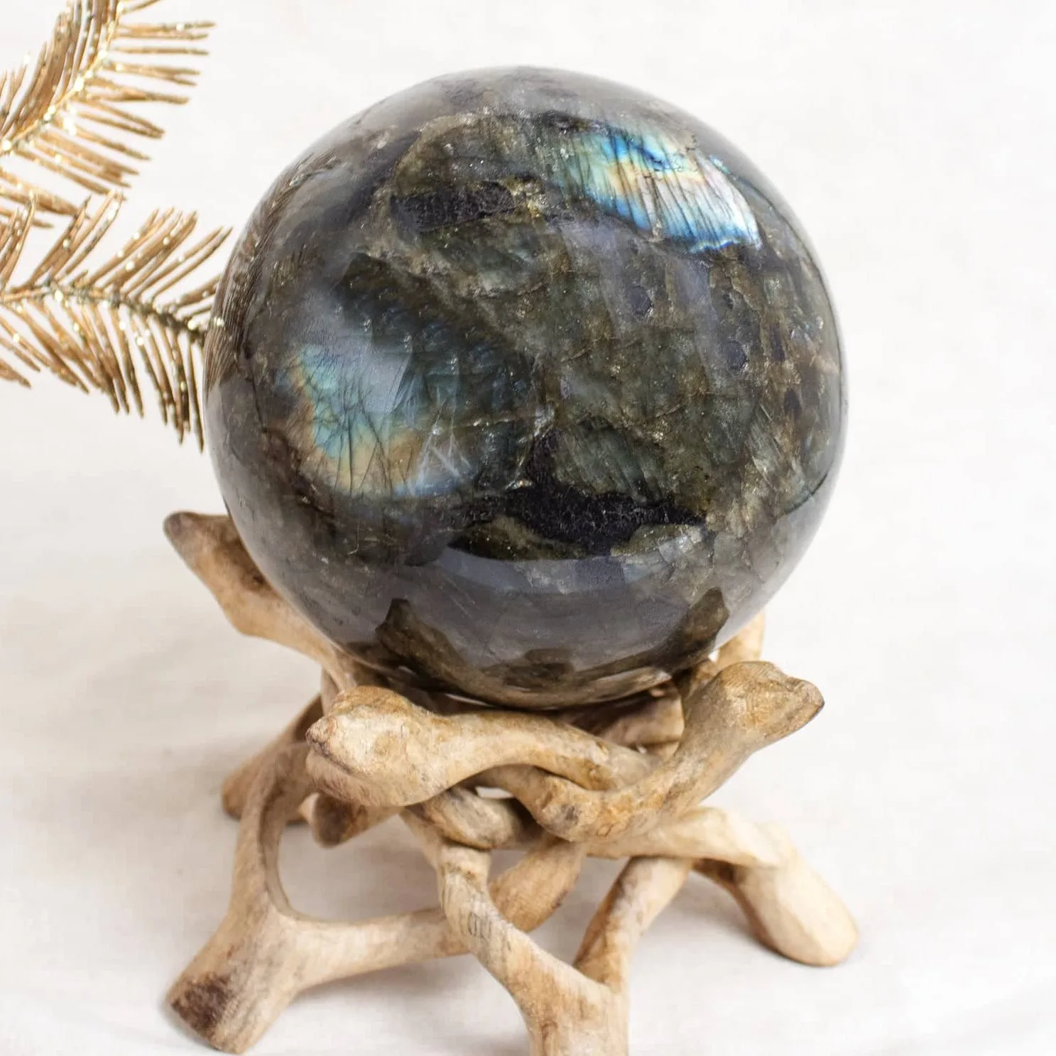 SFERA LABRADORITE FIAMMA BLU - GRANDE - PEZZO UNICO