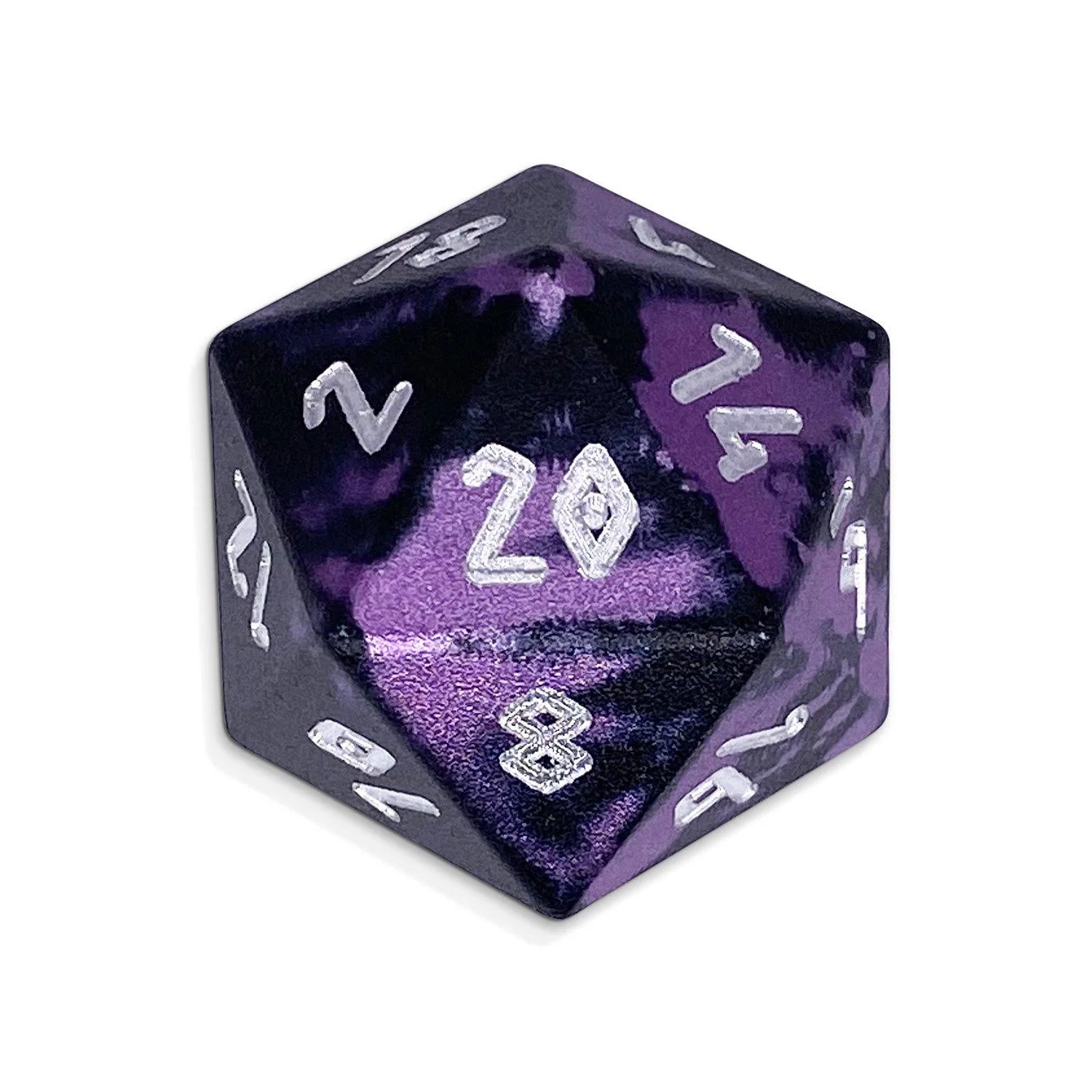Einzelner Wundervoller Würfel® D20 in Dracolich von Norse Foundry 6063 Flugzeugaluminium