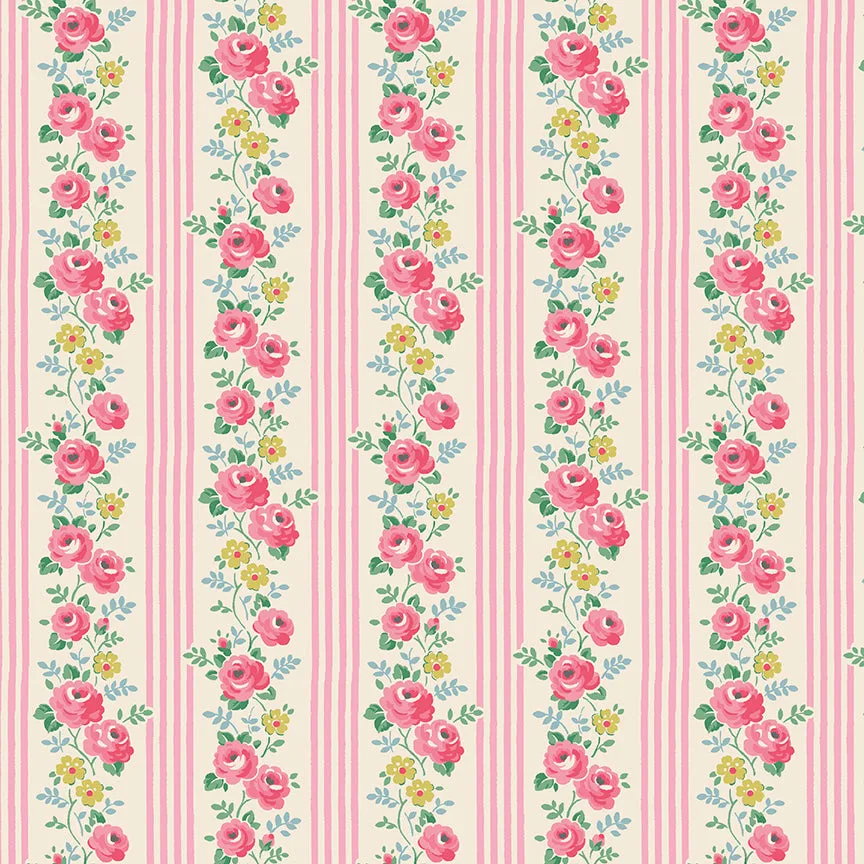 Idee per trapunte in tessuto a righe Riley Blake: Collezione Pink Signature