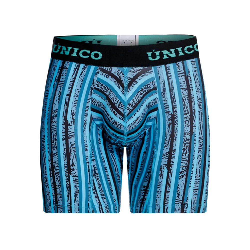 BLUE STOLIN MID-LENGTH BOXER BRIEFS