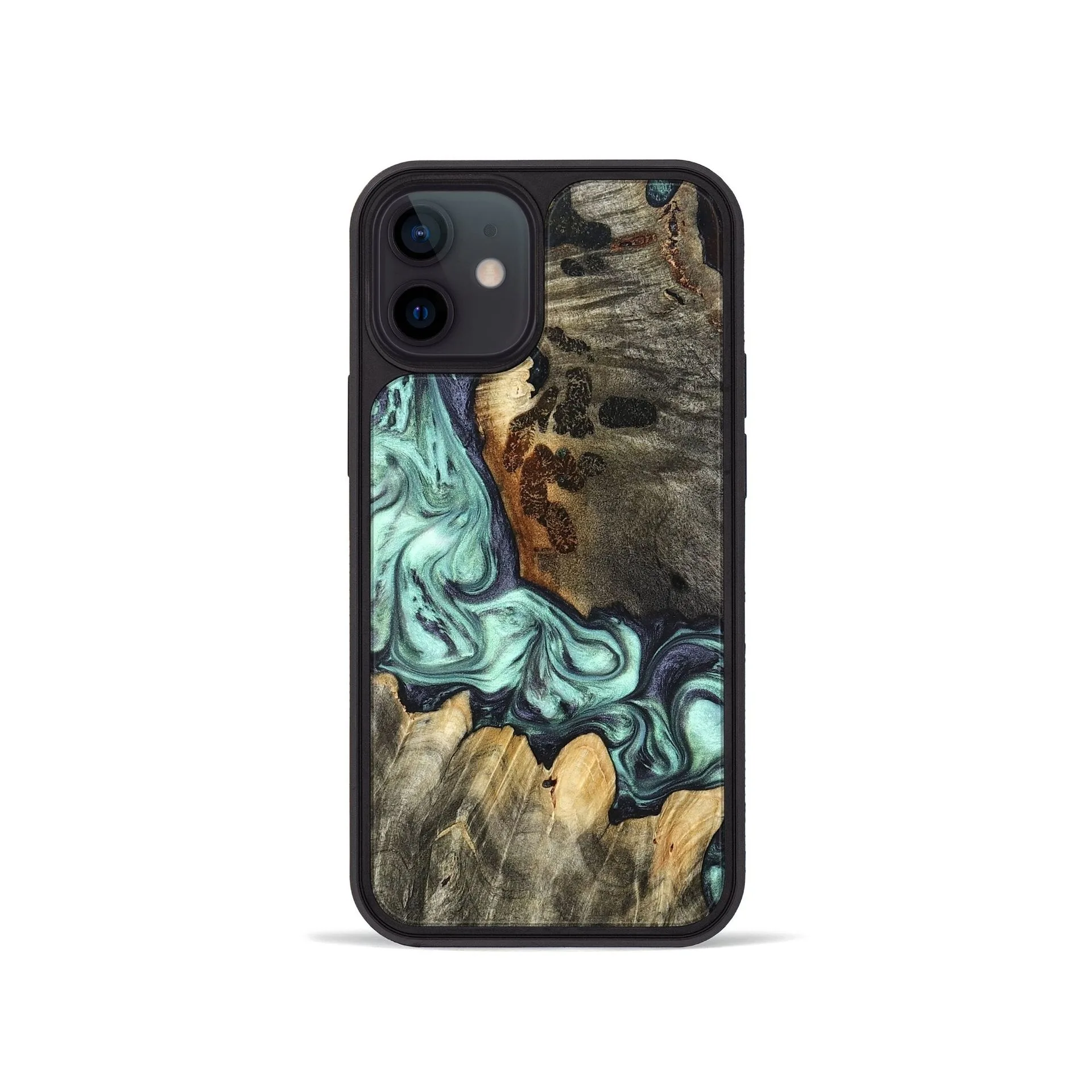 iPhone 12 mini Wood Phone Case - Rudy (Green, 822814)