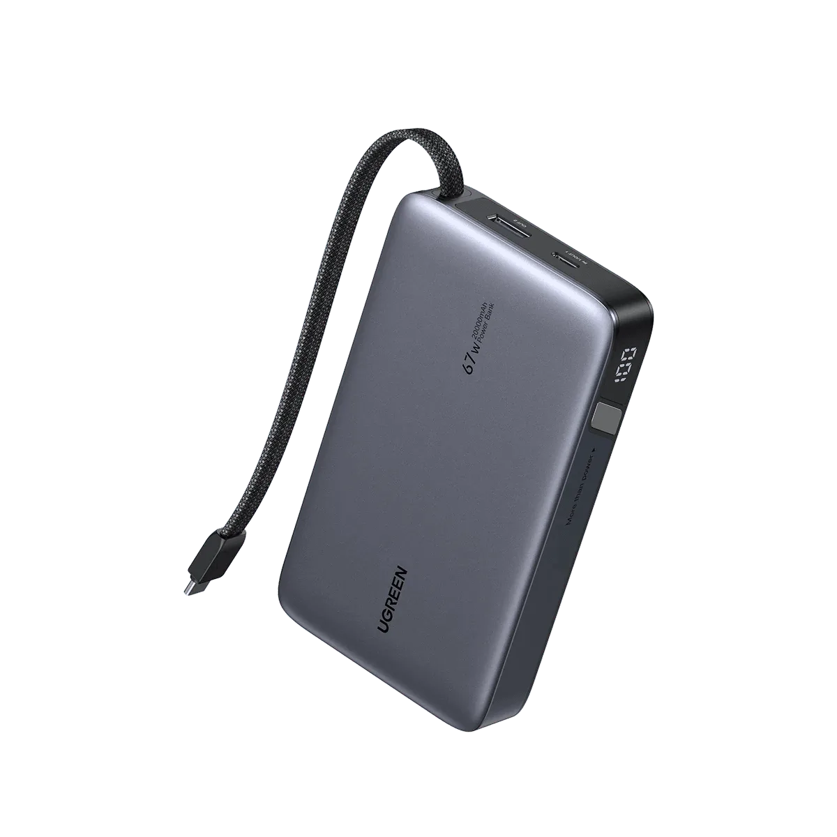 UGREEN Nexode 行動電源 20000mAh 67W 內建USB-C線