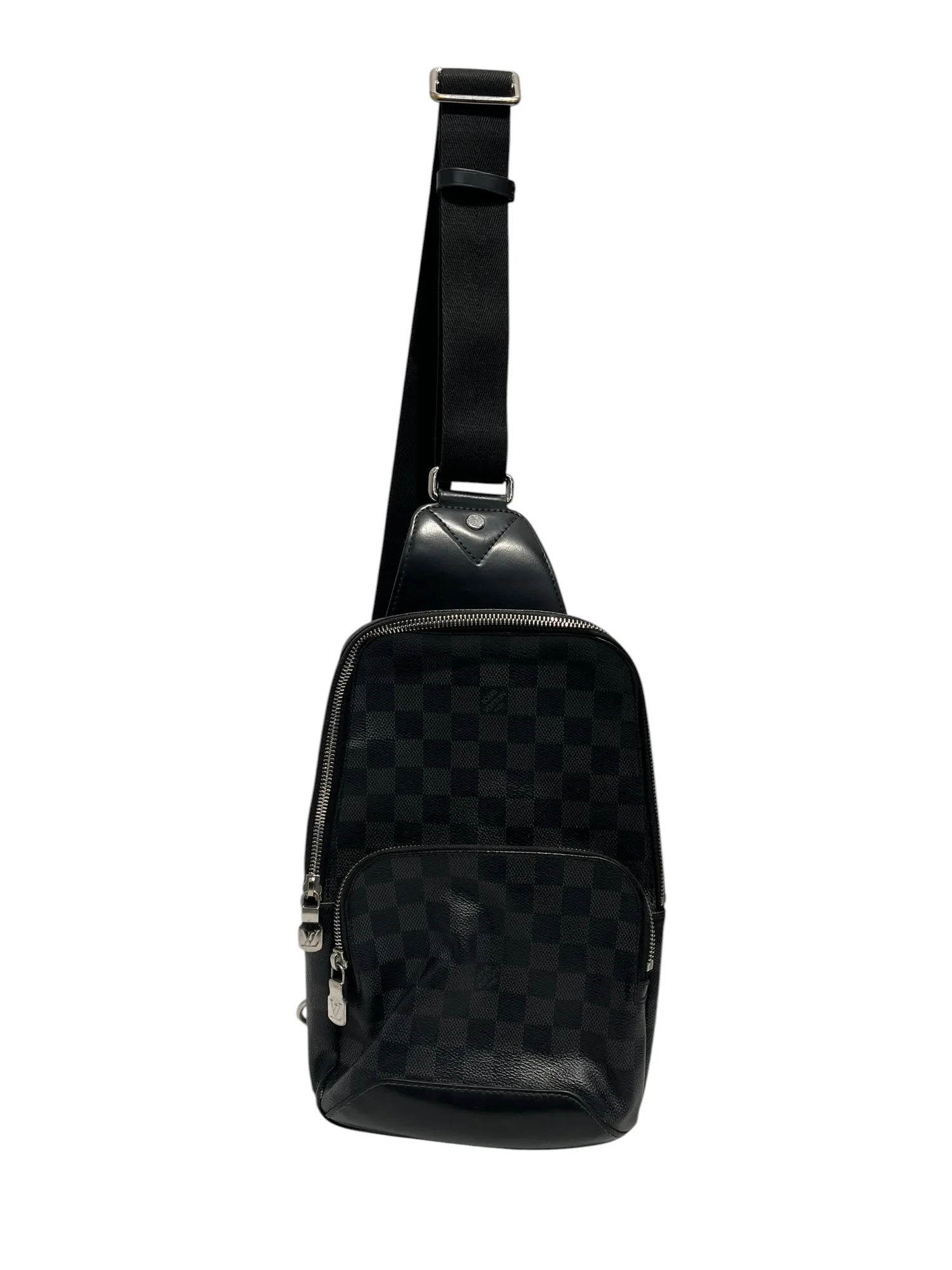 LOUIS VUITTON/Fanny Pack/Monogram/Leather/BLK/avenue sling