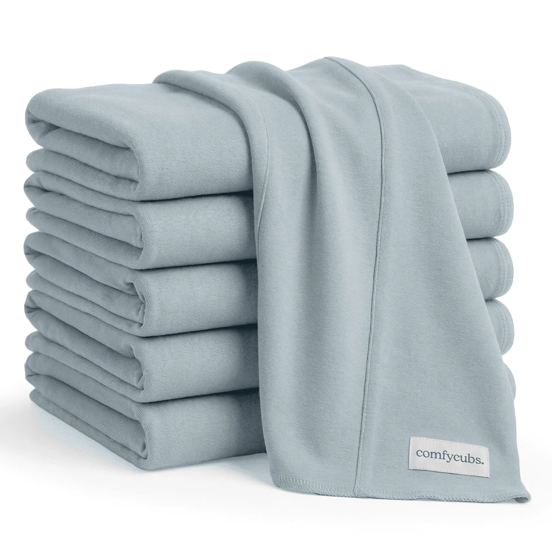 Cotton Burp Cloths in Pacific Blue