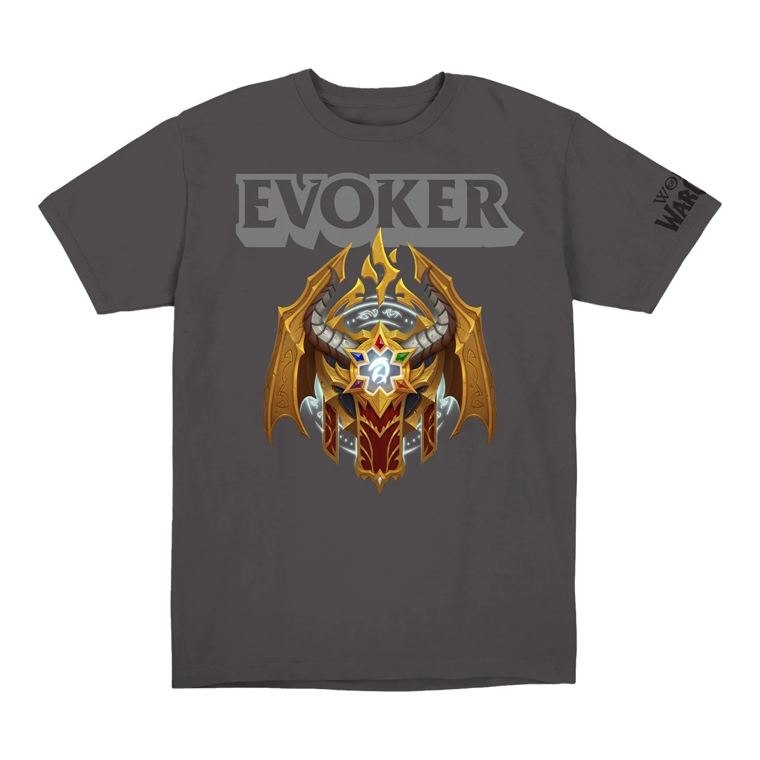 World of Warcraft Evoker Wappen Graues T-Shirt