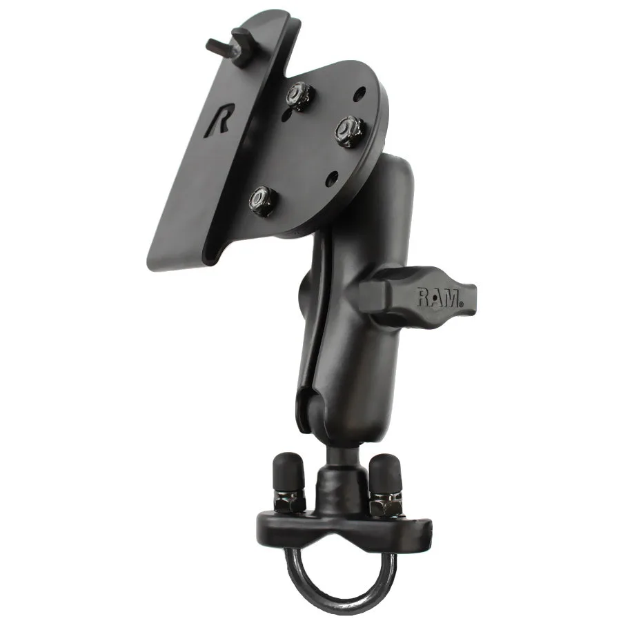 RAM® Handlebar U-Bolt Double Ball Mount with Gun Holster Clip
