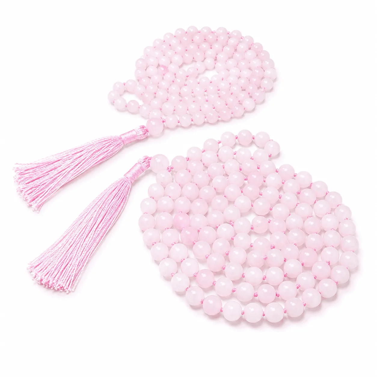 ROSE QUARTZ MALA - HIGH-ENERGY GEMSTONES