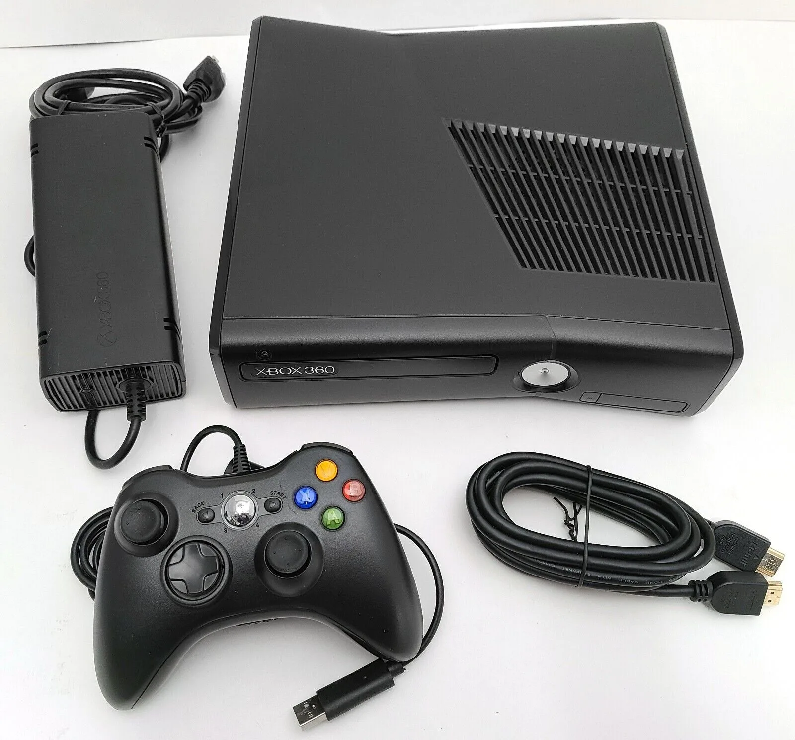 Microsoft Xbox 360S Negro Xbox 360 SLIM Consola de videojuegos Paquete Set Kit