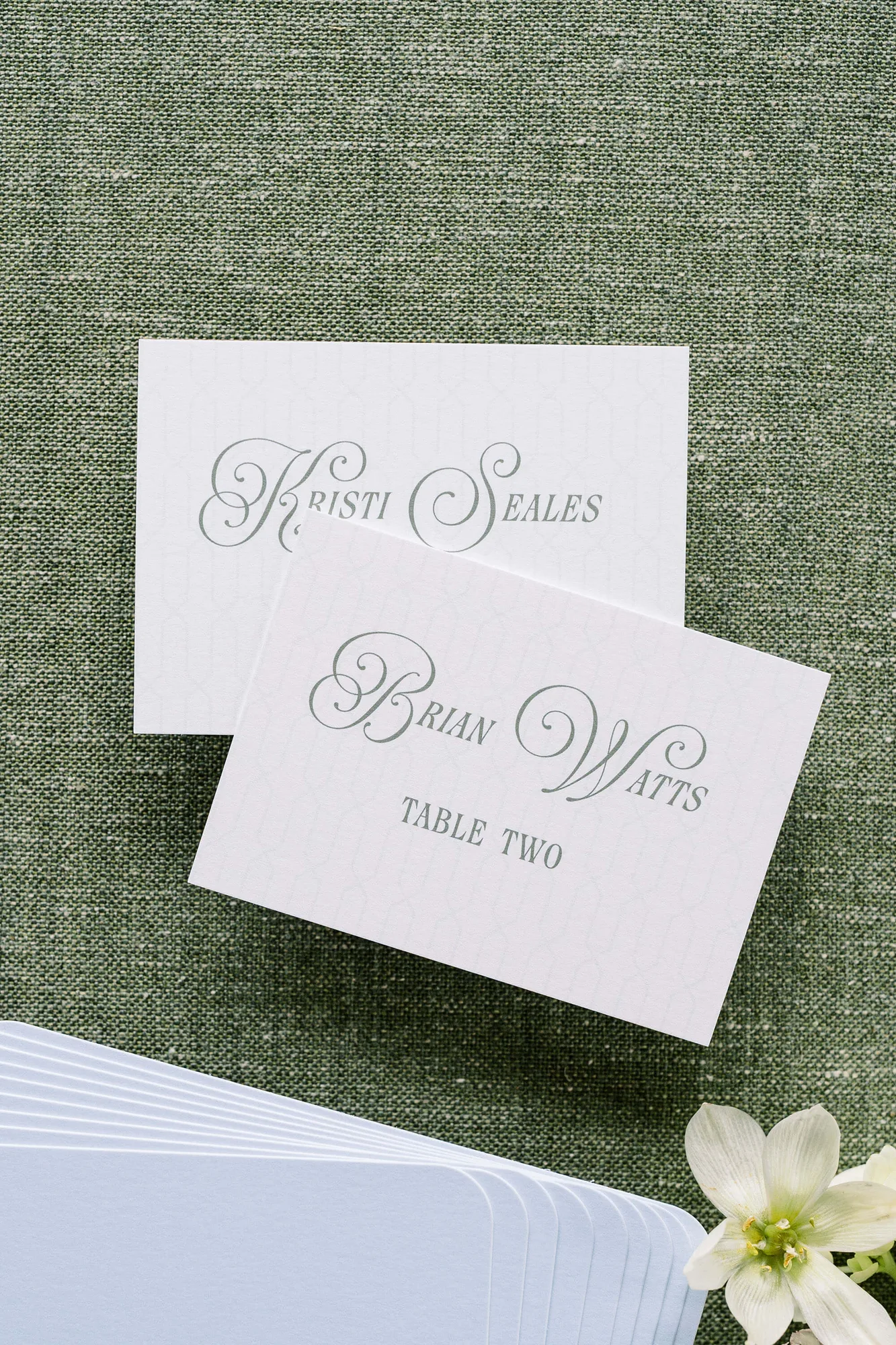 La carte de table de mariage Eden