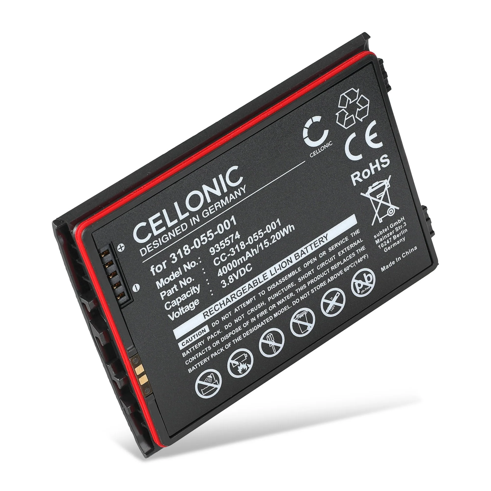 Honeywell Dolphin CT40 Gen 1用バッテリー 3.8V 4000mAh CELLONIC製