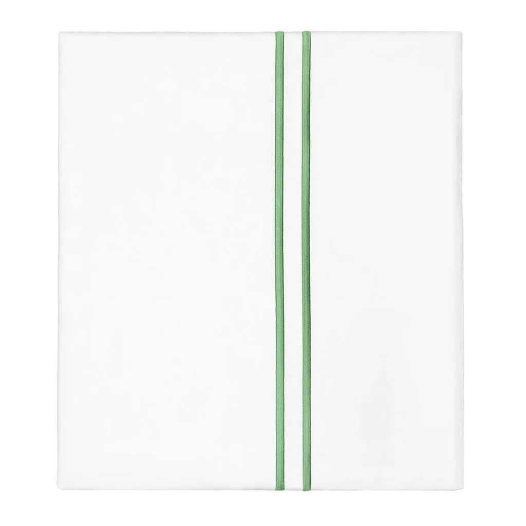 Par de fundas de almohada bordadas con líneas verdes palma