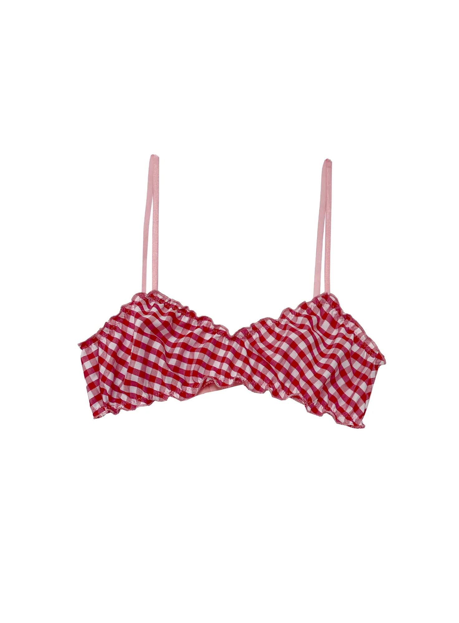 Red gingham bra