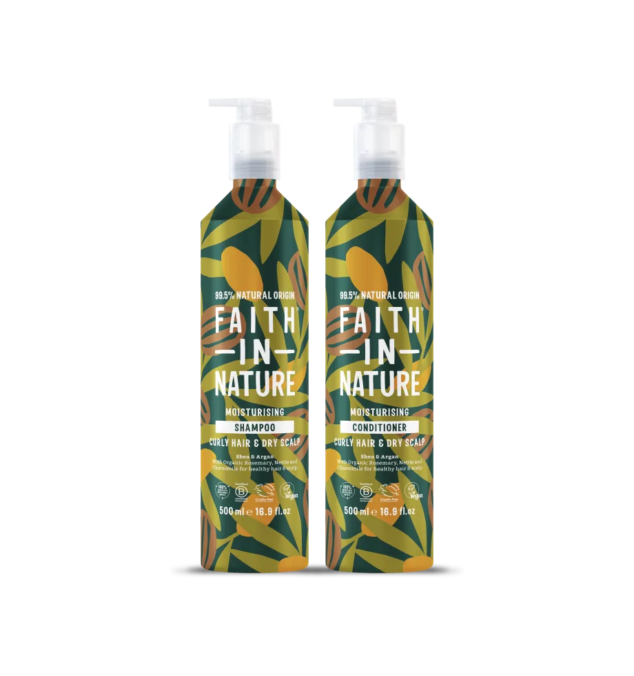 Set de champú y acondicionador de karité y argán - 500 ml aluminio